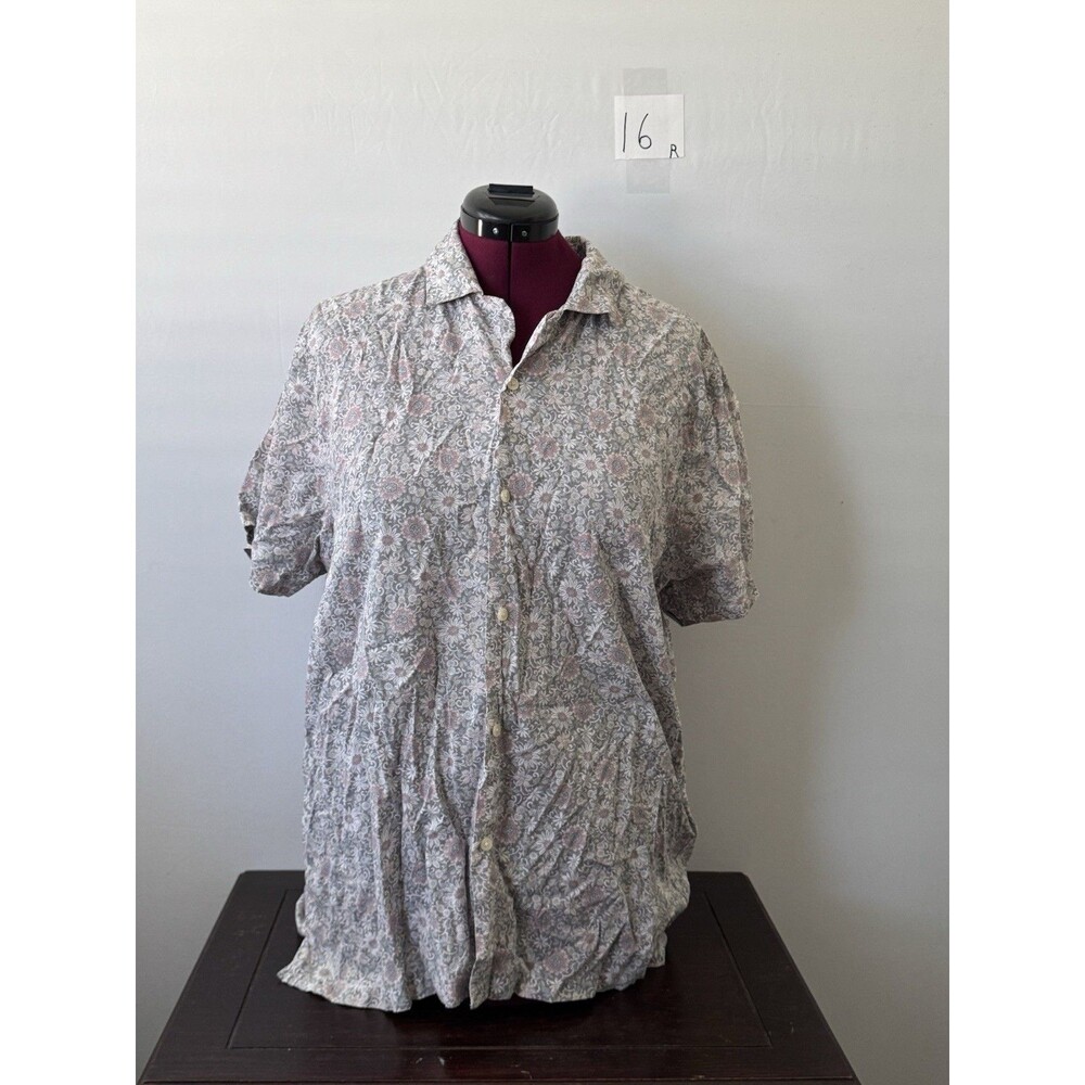 Abercrombie & Fitch Floral Short-Sleeve Button-Down – Size XXL